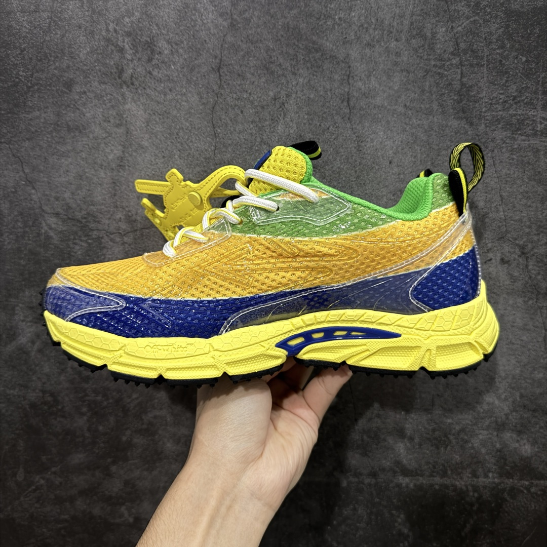 【纯原】Off-White OW最新款跑鞋 复古休闲鞋百分百原盒正确版 原楦原纸板数据开发 4层分离大底