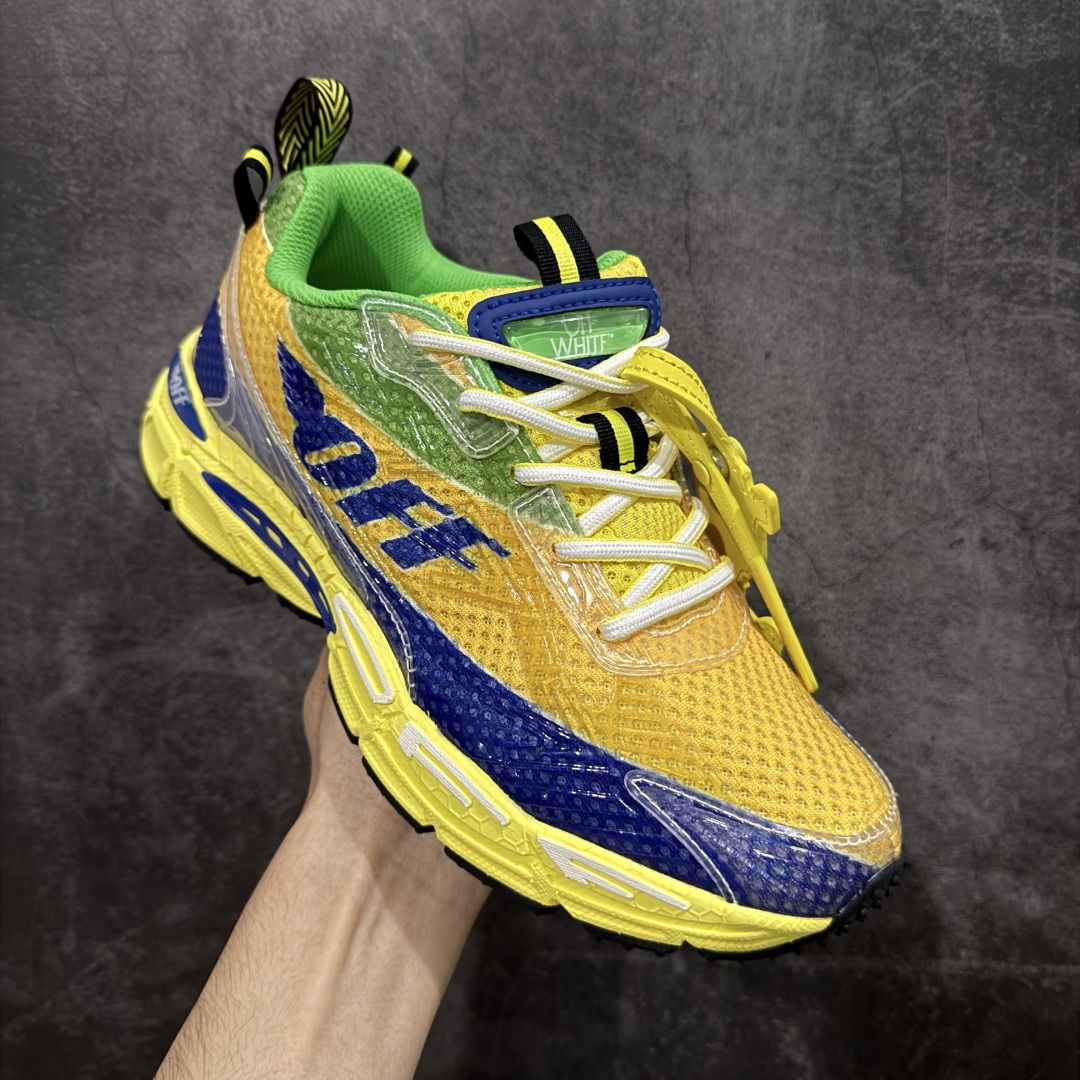 【纯原】Off-White OW最新款跑鞋 复古休闲鞋百分百原盒正确版 原楦原纸板数据开发 4层分离大底