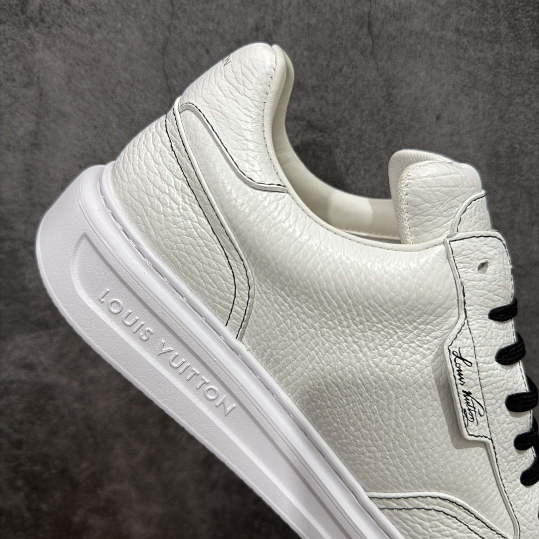 图片[7]-【海淘代购版】LOUIS VUITTON LV Beverly Hills 牛皮 圆头系带 低帮 时尚板鞋 男款 白色 海淘代购同渠道品质 高端零售 外贸充正专供 原版购入开发 ZP级全套包装 完美楦型 正确卡色 大底TPU 质感媲美原版 细节与原版一致 请注意区分市面通货材 尺码：38 39 40 41 42 43 44 45 46-选品中心