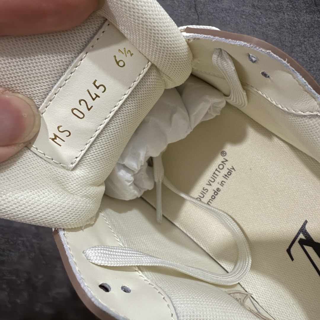 【纯原】 现货当天可取LV Trainer系列高奢运动鞋 白咖啡白粽牛仔新款芯片顶级 潮人必备单品同步Z