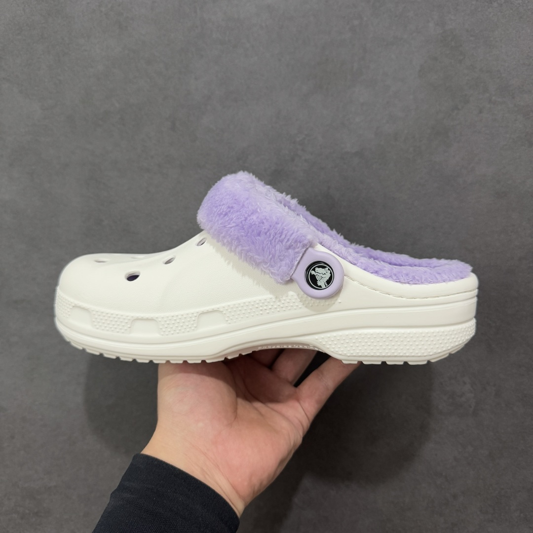 图片[2]-【加毛版】Crocs卡骆驰 明星加绒 透气洞洞运动凉鞋 透明防水袋包装 注意配件需单独购买 同步官方尺码：M4（36-37） M5（37-38）M6（38-39）M7（39-40）M8（41-42）M9（42-43）M10（43-44）标准码-选品中心