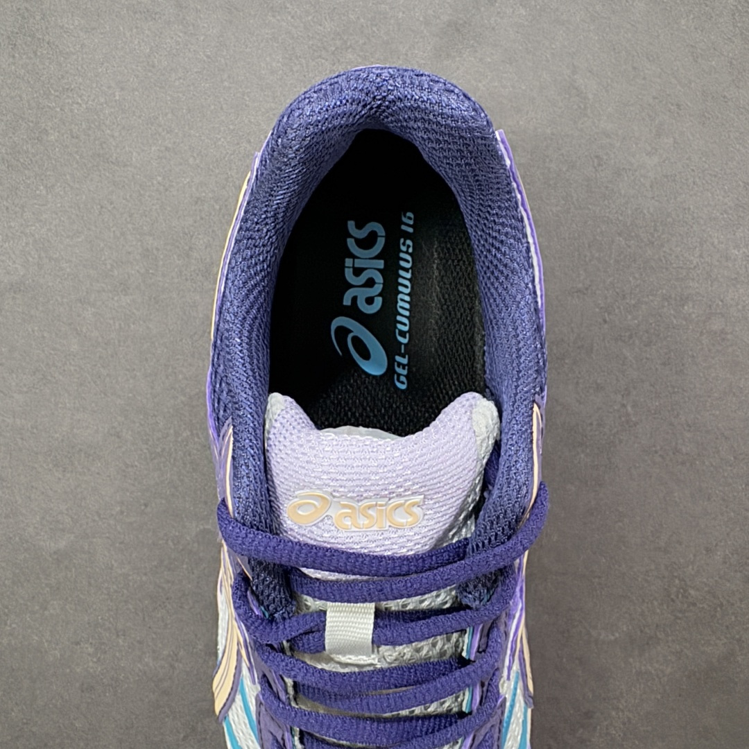 图片[7]-【公司级】Asics Gel-Cumulus 16 亚瑟士复古时尚缓震运动跑步鞋 鞋面采用无缝线工程网眼设计，全面升级的FF BLAST™ PLUS泡棉，更轻、更弹、更耐久。相比前代更轻盈鞋底采用了轻质发泡材料,并在后跟和前掌处采用了亚瑟士核心科技GEL缓震胶,赋予鞋款强大的缓冲性能,提供了更柔软舒适的穿着体验。AHAR® PLUS超耐磨橡胶大底，延长跑鞋使用寿命。 货号：1203A763-020 尺码：36 37 37.5 38 39 39.5 40 40.5 41.5 42 42.5 43.5 44 45 编码：AMB260270-选品中心