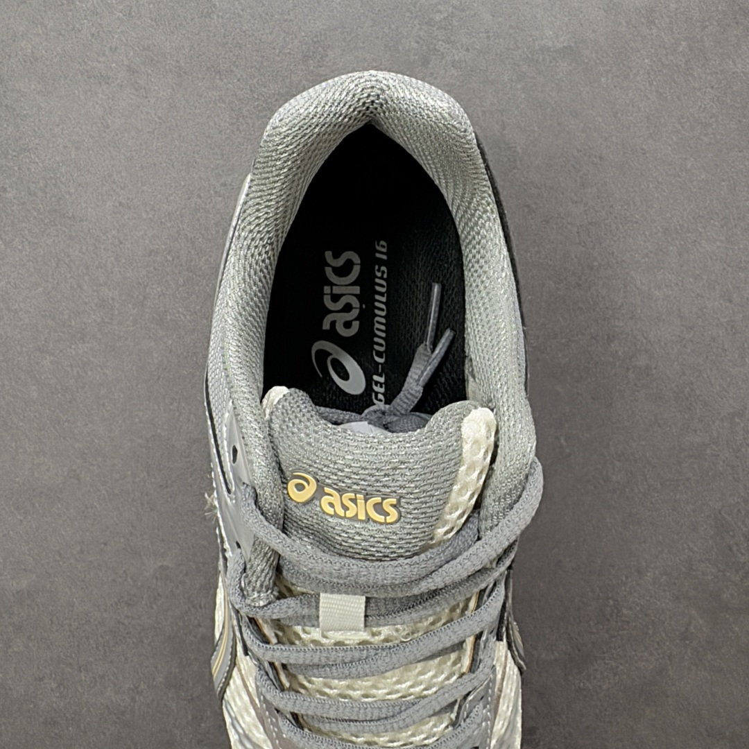 图片[7]-【公司级】Asics Gel-Cumulus 16 亚瑟士复古时尚缓震运动跑步鞋 鞋面采用无缝线工程网眼设计，全面升级的FF BLAST™ PLUS泡棉，更轻、更弹、更耐久。相比前代更轻盈鞋底采用了轻质发泡材料,并在后跟和前掌处采用了亚瑟士核心科技GEL缓震胶,赋予鞋款强大的缓冲性能,提供了更柔软舒适的穿着体验。AHAR® PLUS超耐磨橡胶大底，延长跑鞋使用寿命。 货号：1203A733-101 尺码：36 37 37.5 38 39 39.5 40 40.5 41.5 42 42.5 43.5 44 45 编码：AMB260270-选品中心