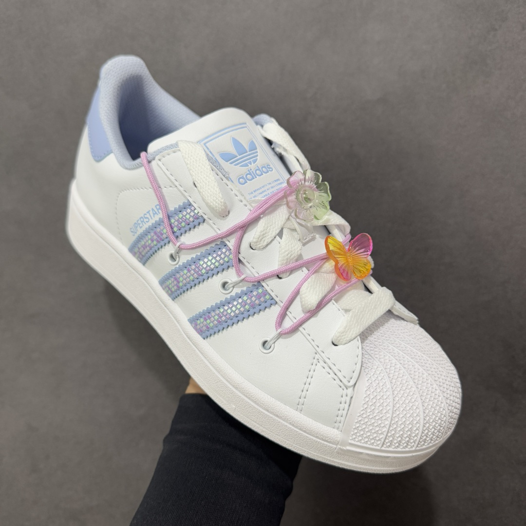 【纯原】adidas originals Superstar 2 百搭舒适薄底 防滑耐磨 低帮 板鞋 女