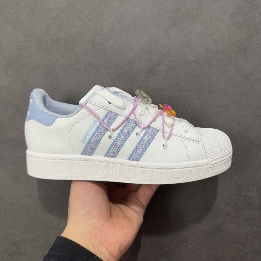 【纯原】adidas originals Superstar 2 百搭舒适薄底 防滑耐磨 低帮 板鞋 女