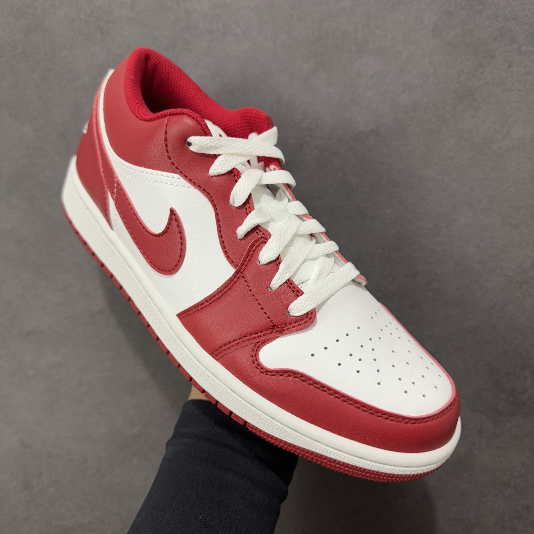 图片[3]-【H11版本】耐克Nike Air Jordan 1 AJ1经典复古经典低帮百搭文化篮球鞋 白红 553558-166 公司级真标半码制#原档案原数据开发版型#采用荔枝纹头层皮革鞋面材质#原厂立体填充鞋舌海绵#中底注胶孔及缜密中底拉帮工艺#原数据开发模具大底 尺码：35.5 36 36.5 37.5 38 38.5 39 40 40.5 41 42 42.5 43 44 44.5 45 46 47.5 编码：H11B270280-选品中心