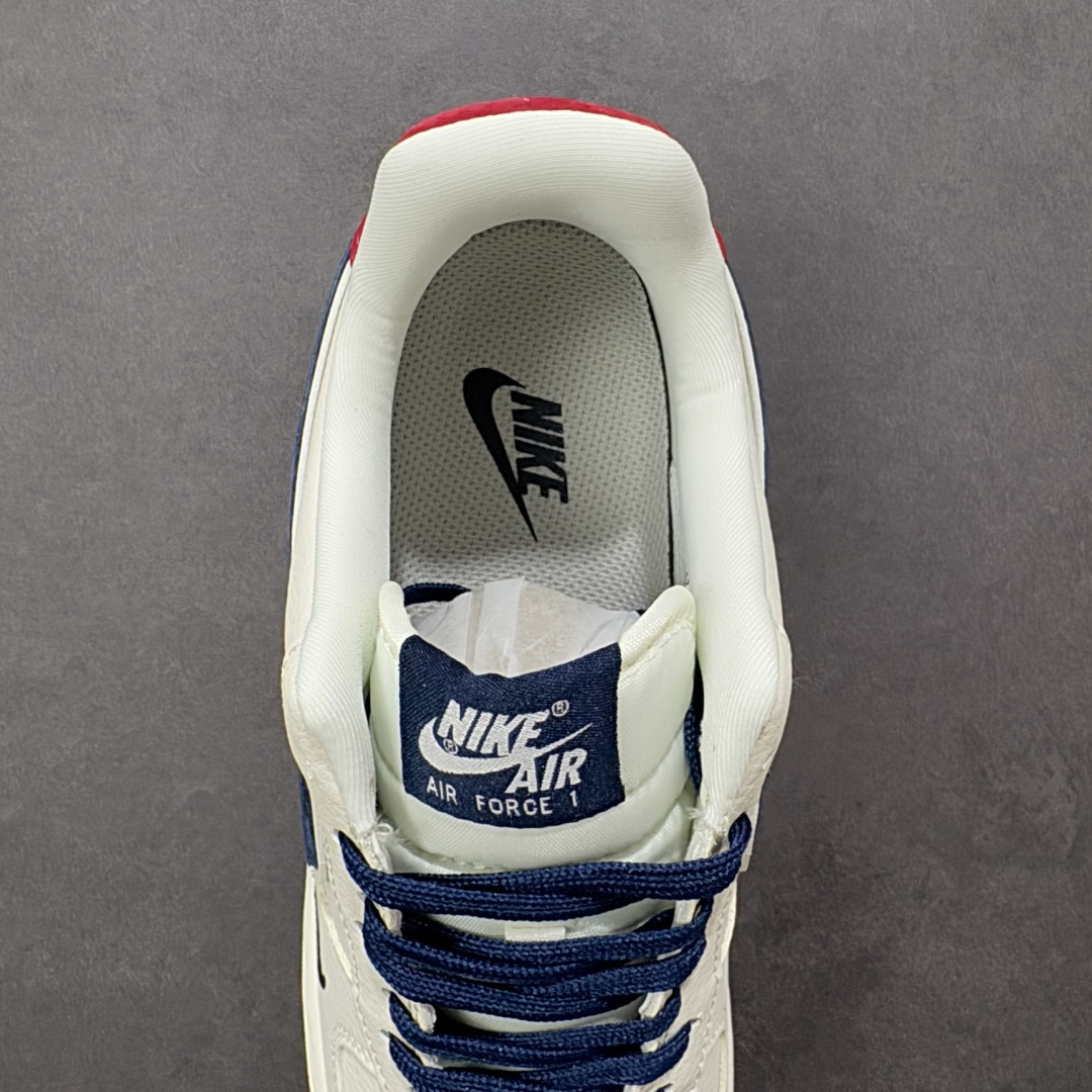 【纯原】Nike Air Force 1'07 Low 蓝红 米白蓝红猪八革 空军一号低帮休闲板鞋#原楦