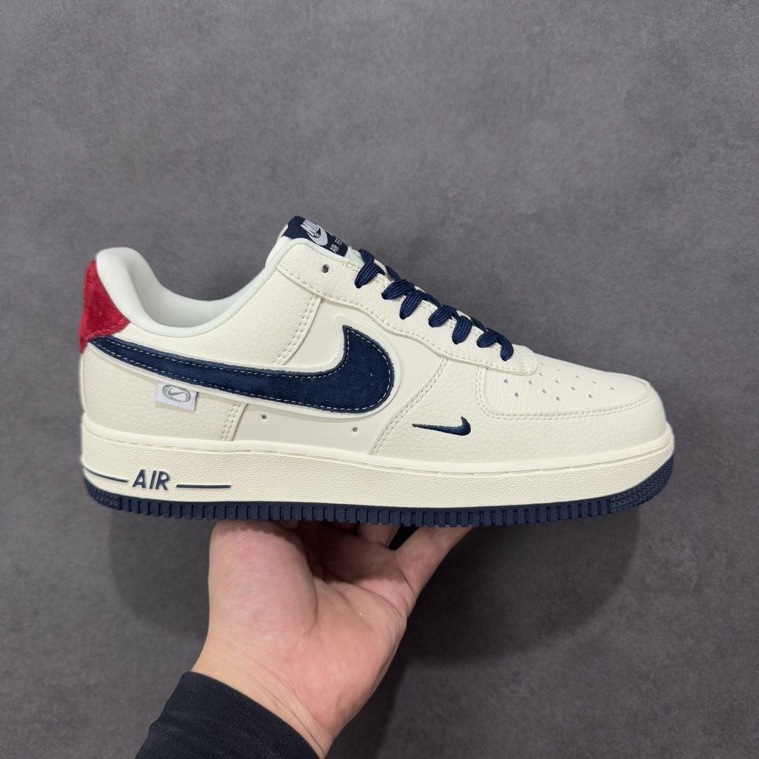 【纯原】Nike Air Force 1'07 Low 蓝红 米白蓝红猪八革 空军一号低帮休闲板鞋#原楦
