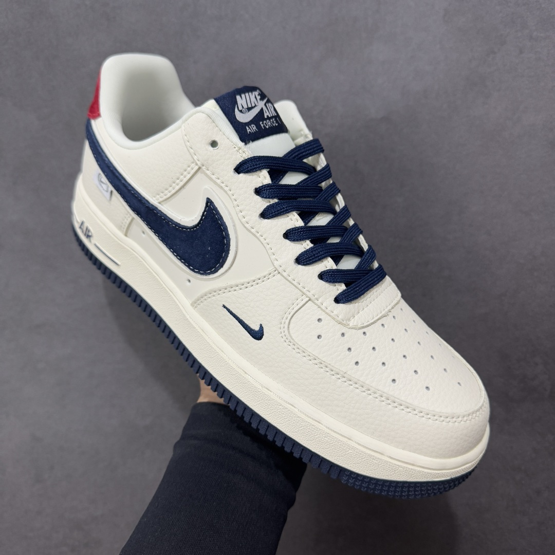 【纯原】Nike Air Force 1'07 Low 蓝红 米白蓝红猪八革 空军一号低帮休闲板鞋#原楦