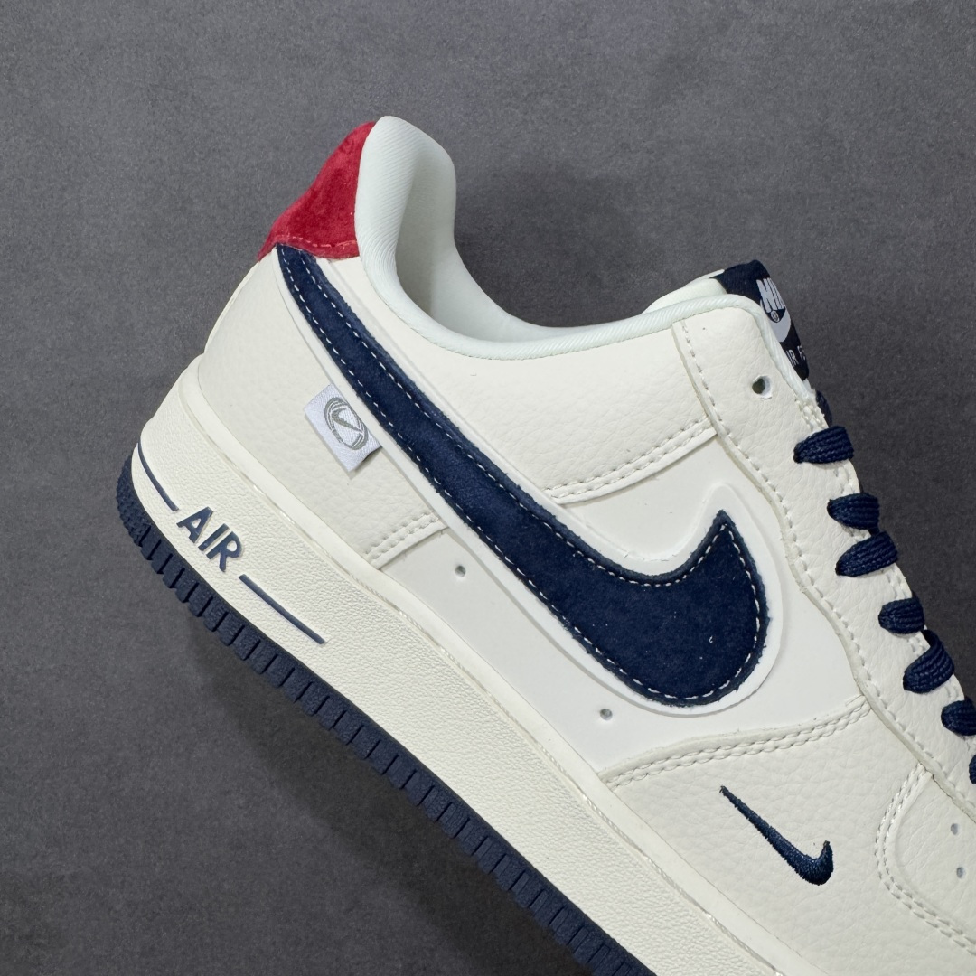 【纯原】Nike Air Force 1'07 Low 蓝红 米白蓝红猪八革 空军一号低帮休闲板鞋#原楦