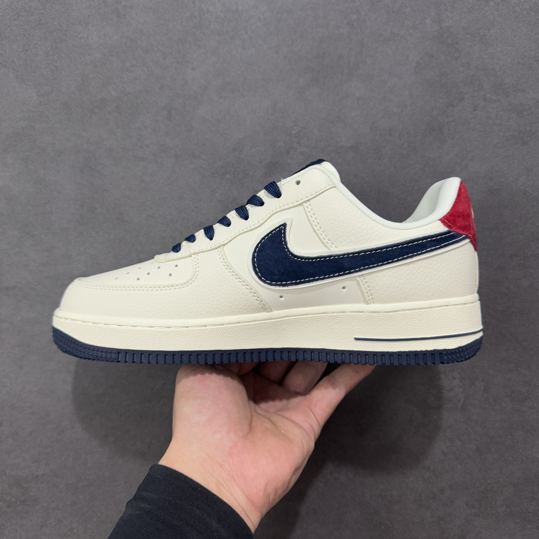 【纯原】Nike Air Force 1'07 Low 蓝红 米白蓝红猪八革 空军一号低帮休闲板鞋#原楦