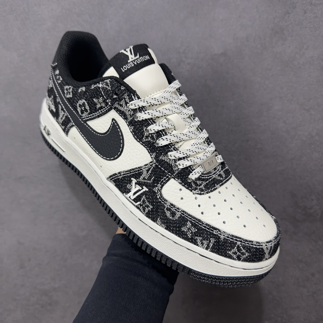 【纯原】NIke Air Force 1 '07 Low “LV联名--白黑牛仔” 空军一号低帮 运动鞋