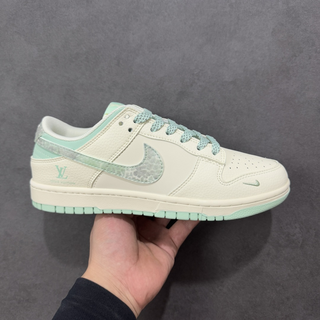 【纯原】Nike SB Dunk Low“LV联名——薄荷绿” 周年高端定制 低帮休闲板鞋 定制鞋盒 大