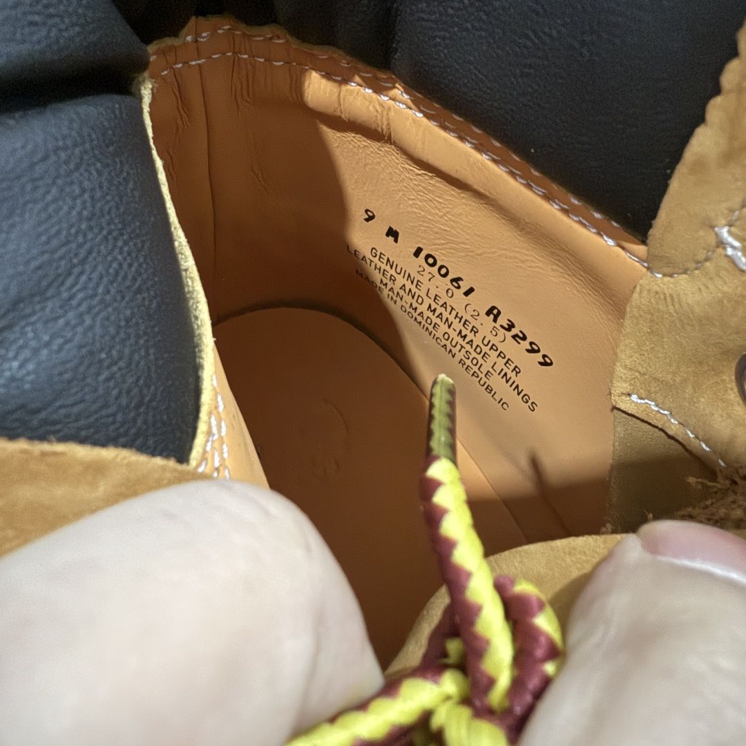 图片[6]-【莞顶礼盒版】Timberland添柏岚/天伯伦经典款功能户外休闲防水高帮大黄靴 大黑靴 男码七孔10061 女码六孔10361 中山宝元原厂订单 ZP一样的东西 原档案数据开发量产 原厂比配 所有细节完全官网同步一致 原厂特供防水牛皮 区别市面防水涂层版本 注塑大底 原厂宝元注射机 原厂防伪标紫光灯可扫 最新工艺电脑车线 四线并齐 横折动态防泼水 正品一致全牛皮领口/内里 抗疲劳减震蜂窝鞋垫 完全还原正品工艺 所有细节 包装 配件 完美对比专柜 海淘高端客户可了解 国外销售渠道淘宝各网店 正常尺码 尺码：36-45-选品中心