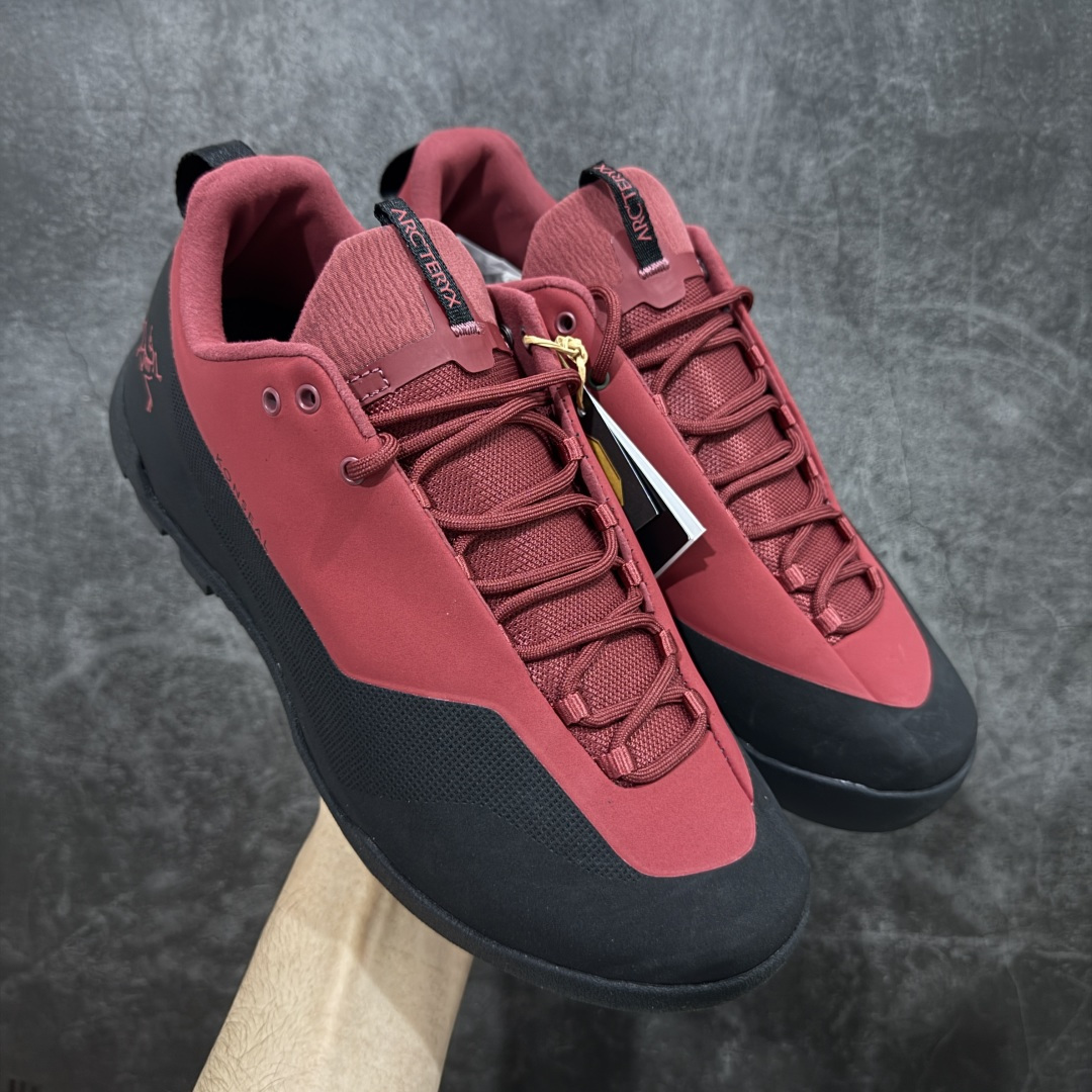 【纯原】Arcteryx始祖鸟 Konseal Shoe 舒适 防滑耐磨透气支撑抓地 登山鞋 沙色 黑红