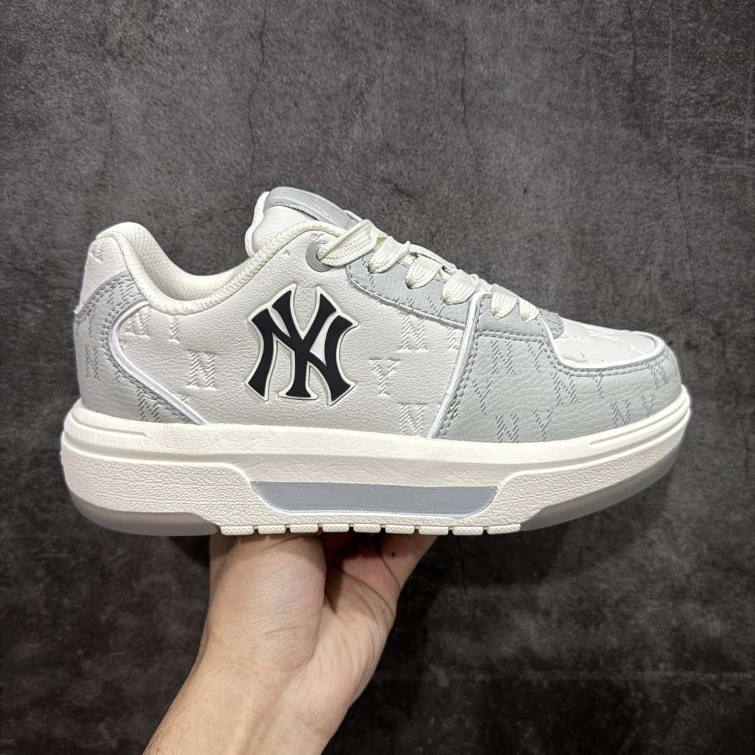 【纯原】MLB Chunky Liner Basic NY复古印花学长鞋系列低帮轻量增高厚底百搭休闲运动