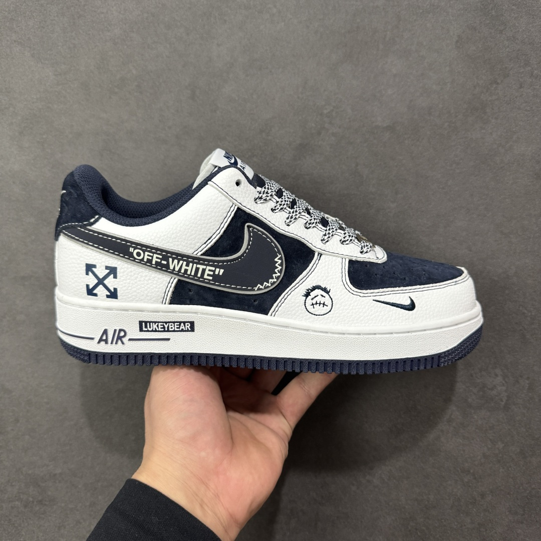 【定制版】NIke Air Force 1 '07 Low “OFF-WHITE联名——深蓝鬼脸”空军一