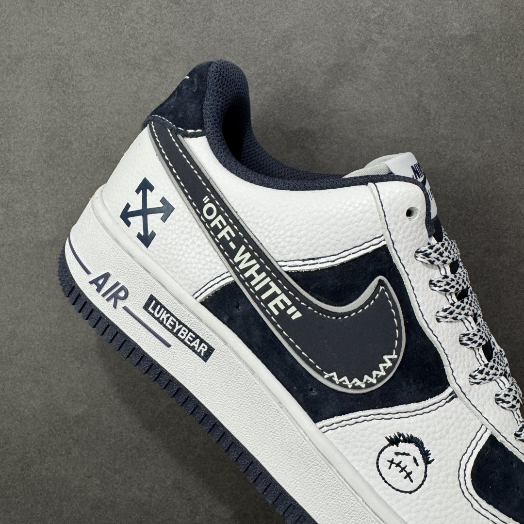 【定制版】NIke Air Force 1 '07 Low “OFF-WHITE联名——深蓝鬼脸”空军一
