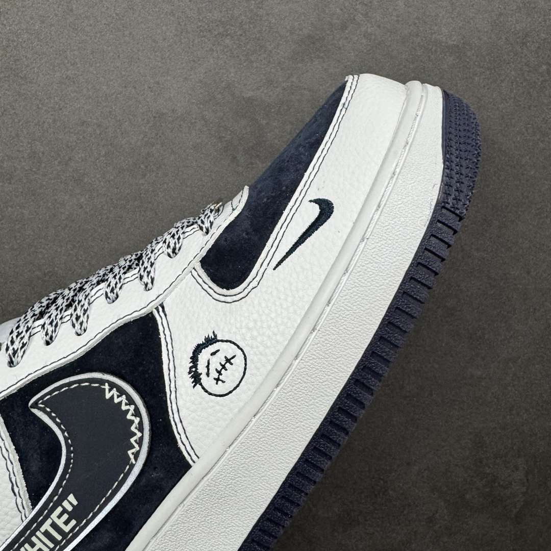 【定制版】NIke Air Force 1 '07 Low “OFF-WHITE联名——深蓝鬼脸”空军一