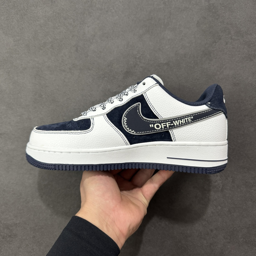 【定制版】NIke Air Force 1 '07 Low “OFF-WHITE联名——深蓝鬼脸”空军一
