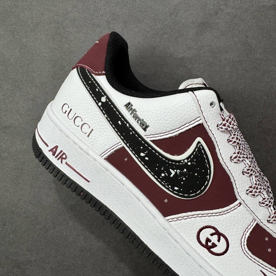 【定制版】NIke Air Force 1 '07 Low “古驰联名——栗红米白”空军一号 低帮 运动