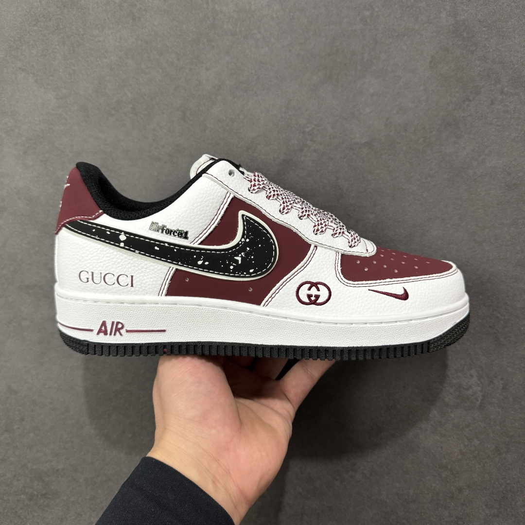 【定制版】NIke Air Force 1 '07 Low “古驰联名——栗红米白”空军一号 低帮 运动