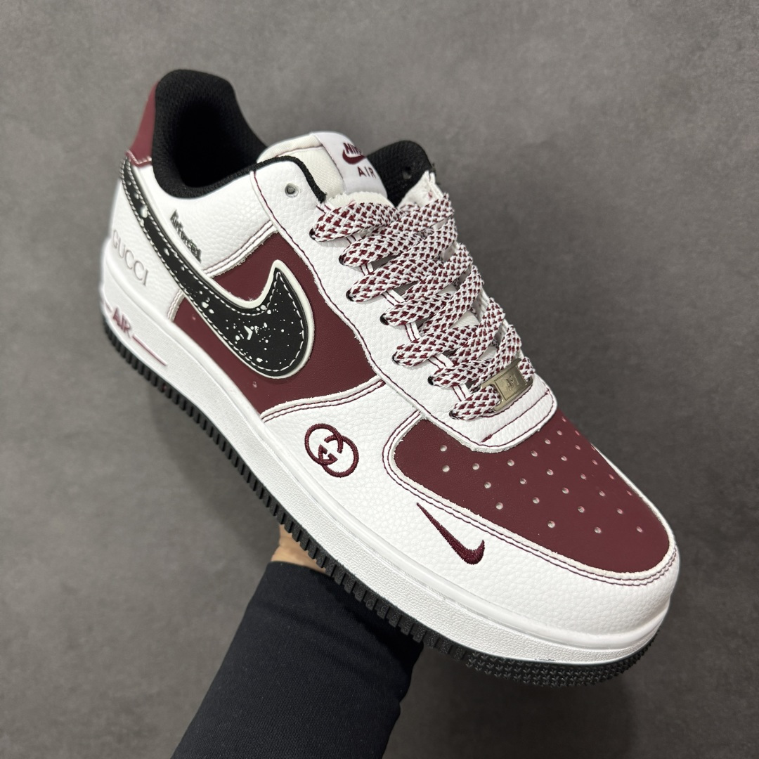 【定制版】NIke Air Force 1 '07 Low “古驰联名——栗红米白”空军一号 低帮 运动