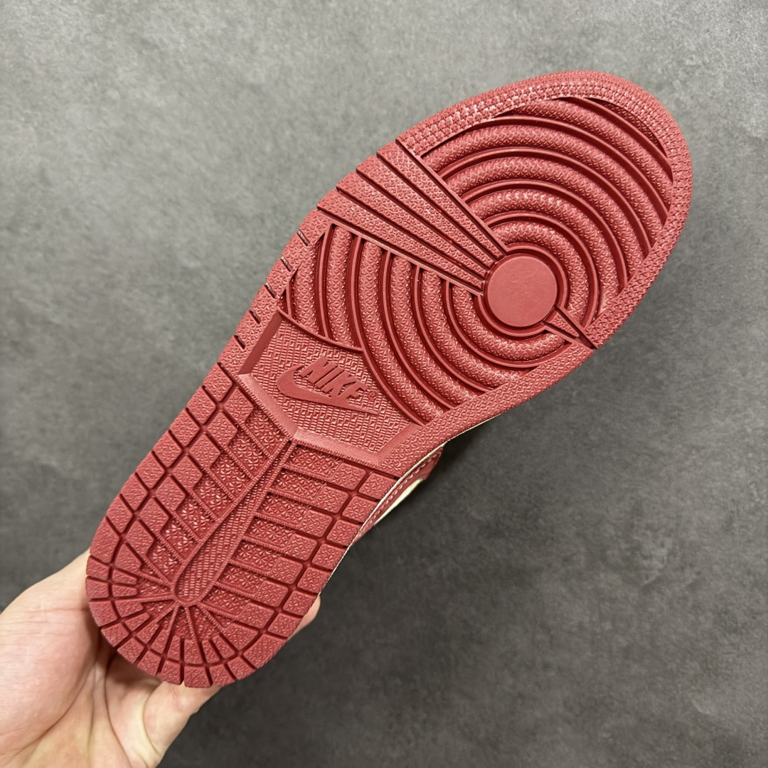 【纯原】Nike Jordan Air Jordan 1“斯图西联名——酒红猪八” 高端定制 低帮 复古