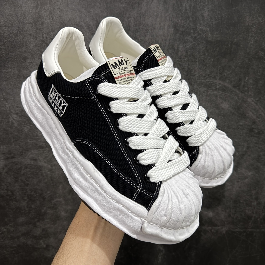 图片[3]-【莞顶礼盒版】三原康裕MMY/Maison MIHARA YASUHIRO Wayne Original Sole Leather Low Sneaker版变形溶解雪糕底低帮百搭休闲运动板鞋 东莞原产 高端礼盒飞机盒包装 原楦原纸版开发 全新开发 双模一次发泡点位气孔EVA中底 底部嵌入组合RB橡胶耐磨大底 采用全粒面头层皮革鞋面材质 正确织麦及包装盒 清晰后跟电绣LOGO🆚区别市面普通版本 尺码：35 36 37 38 39 40 41 42 43 44 45 正常尺码-选品中心