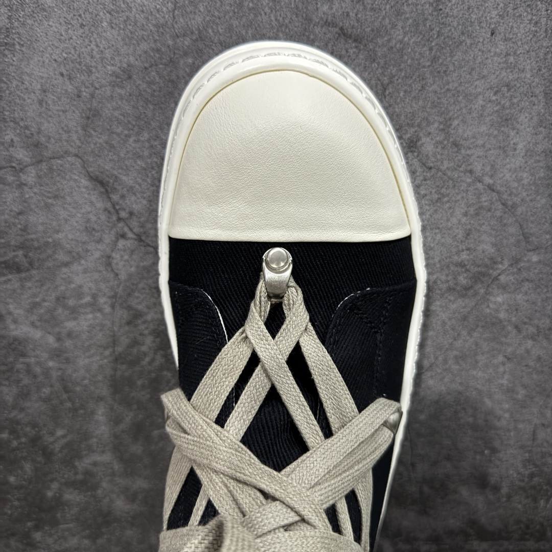 图片[5]-【莞产G版】薄底帆布黑色高帮大匡威疯狂绑带款 RO / Rick Owens DRKSHDW 瑞克·欧文斯【副线】 【款式】 大匡威/低帮/厚底/ 光泽金属尼龙布 高帮 西瓜头 【皮料】 东莞原厂进口全新2025年新材质““水洗牛仔黑色斜纹布” 【鞋带】 鞋带采用水染定织法工艺，高密度之下，透出光泽感！ 【鞋头】软糯，轻轻按压有牛皮细细的纹理质感！ 【鞋底】TPU大底奶香味！硬度、肤感一比一！鞋底logo钢印清晰正确！ 【鞋垫】独家私人开模压印！牛皮贴面，双层复合！ 【尺码】 ：36 37 38 39 40 41 42 43 44 45 46！-选品中心