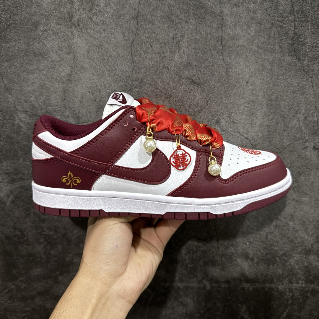 【纯原】NK Dunk Low 低帮 秀禾婚鞋新配色 吾家有喜 货号：DD1503-108该定制版球鞋选