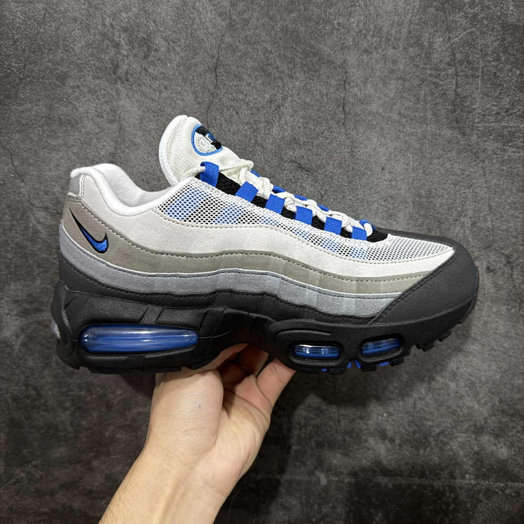 【GX绿x版本】Nike Air Max 95 复古减震气垫跑鞋 黑灰蓝 IM7410-100 外贸顶级专供 全部配色原鞋原尺码开发生产 极致还原 一眼ZP既视感 尺码:40 40.5 41 42 42.5 43 44 44.5 45 45.5 46 47.5 48.5-选品中心