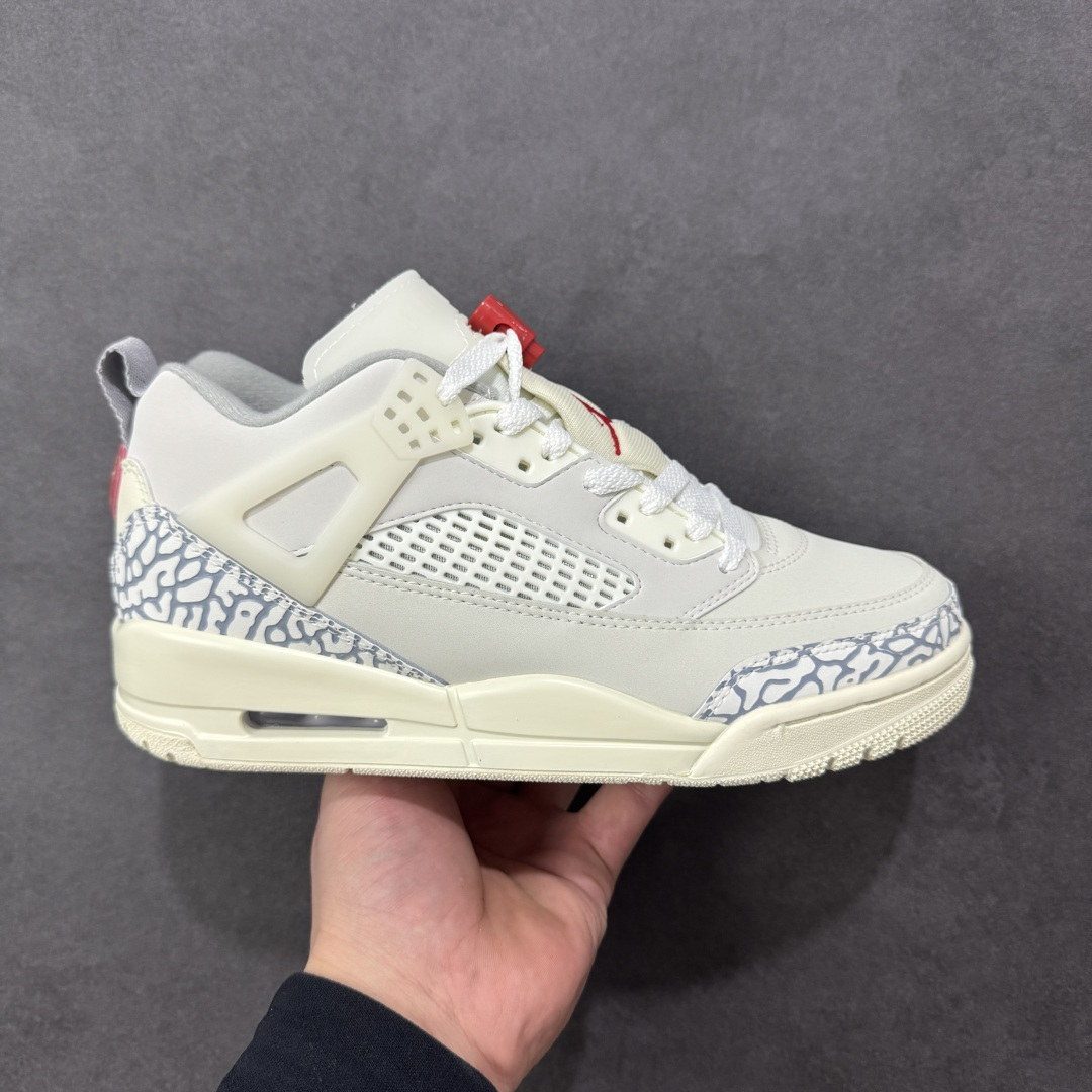 【PP特价】Jordan Spizike Low AJ 乔丹合体元素 文化休闲板鞋 #整双鞋在 Air Jordan 5 Low 廓形的基础上,通过加入 AJ3 的爆裂纹和鞋底设计、AJ6 的鞋舌和鞋带束扣、AJ4 的鞋侧三角稳定贴片和鞋带孔等 货号: FQ1759-100 尺码:36 36.5 37.5 38 38.5 39 40 40.5 41 42 42.5 43 44 44.5 45 编码:GQB190200-选品中心