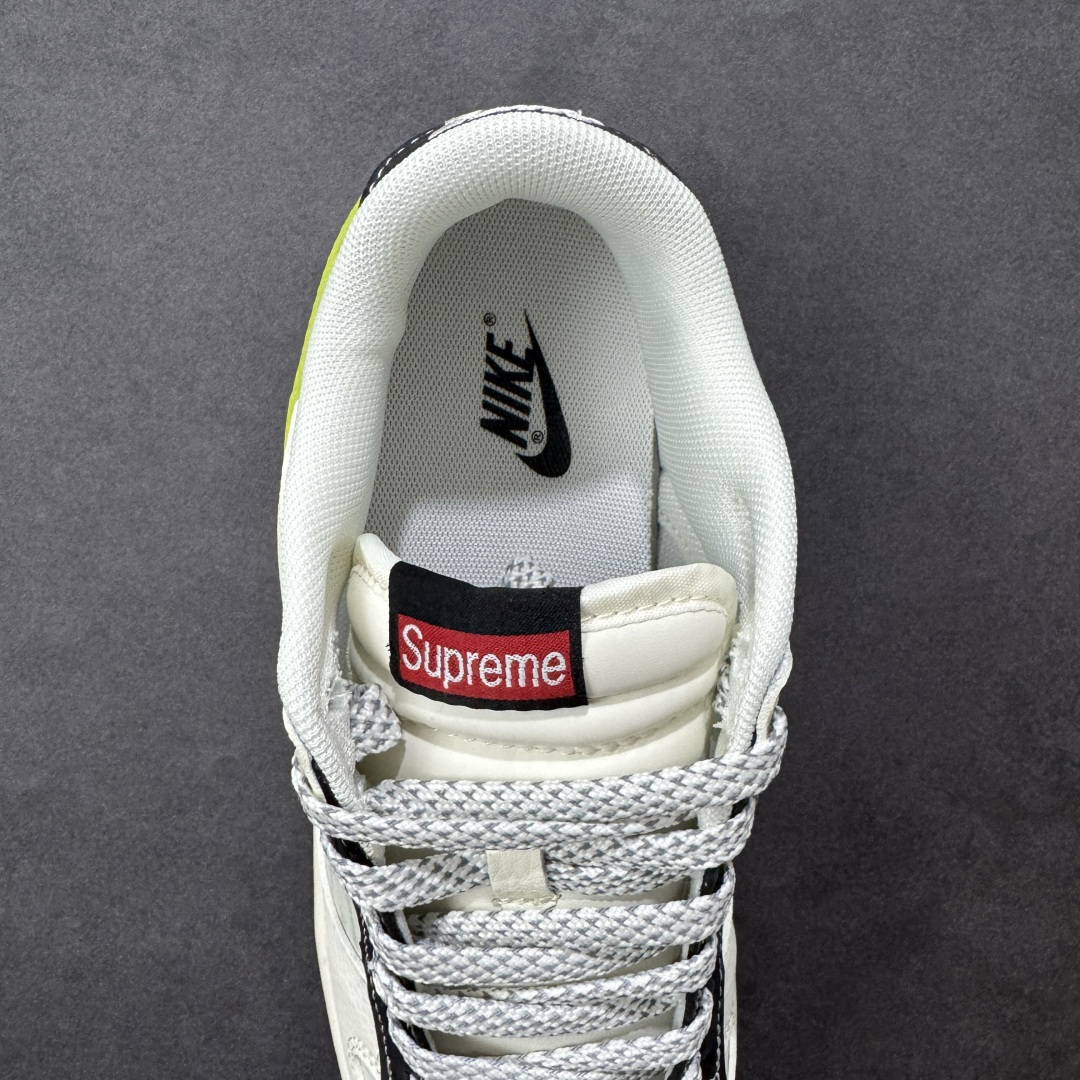 【纯原】Nike SB Dunk Low Supreme联名 荧光绿勾 周年高端定制 低帮休闲板鞋 XS