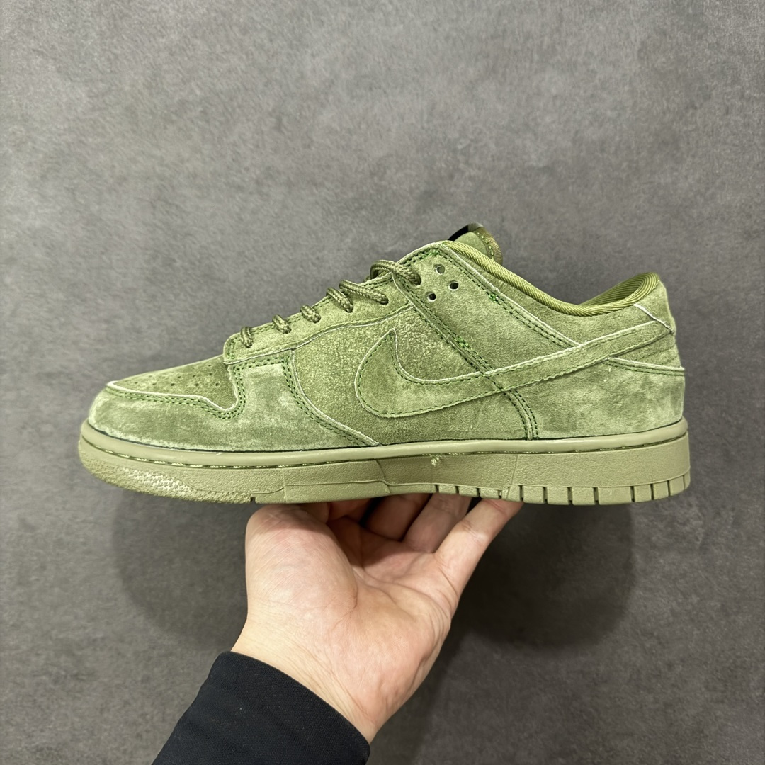 【纯原】Nike SB Dunk Low “Superme联名------军绿麂皮” 高端定制 低帮休闲