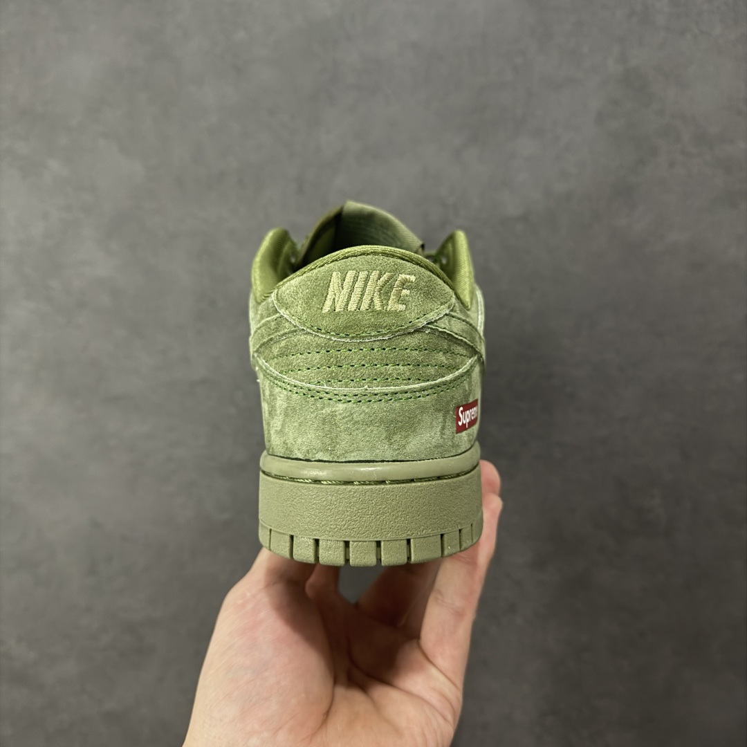 【纯原】Nike SB Dunk Low “Superme联名------军绿麂皮” 高端定制 低帮休闲