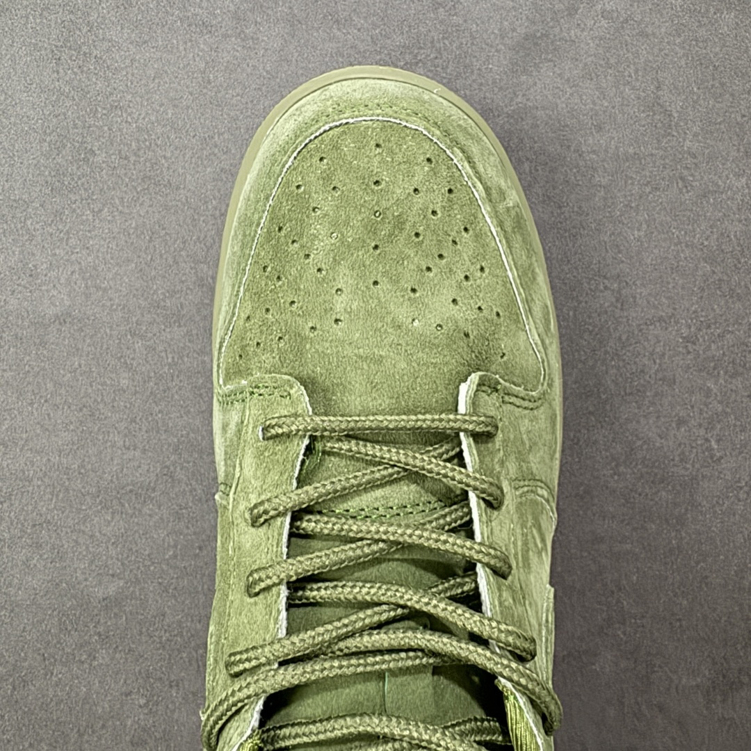 【纯原】Nike SB Dunk Low “Superme联名------军绿麂皮” 高端定制 低帮休闲