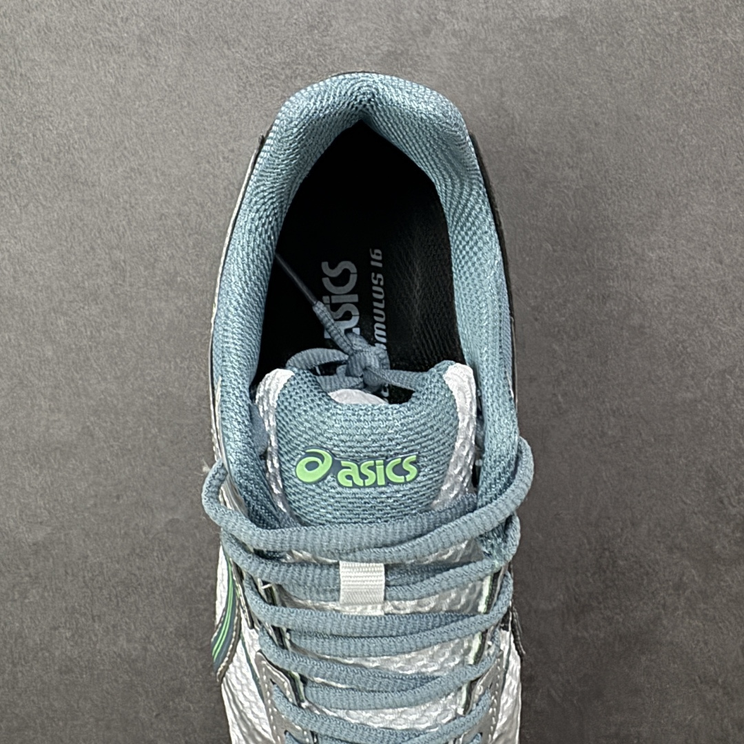 图片[7]-【公司级】Asics Gel-Cumulus 16 亚瑟士复古时尚缓震运动跑步鞋 鞋面采用无缝线工程网眼设计，全面升级的FF BLAST™ PLUS泡棉，更轻、更弹、更耐久。相比前代更轻盈鞋底采用了轻质发泡材料,并在后跟和前掌处采用了亚瑟士核心科技GEL缓震胶,赋予鞋款强大的缓冲性能,提供了更柔软舒适的穿着体验。AHAR® PLUS超耐磨橡胶大底，延长跑鞋使用寿命。 货号：1203A733-100 尺码：36 37 37.5 38 39 39.5 40 40.5 41.5 42 42.5 43.5 44 45 编码：AMB260270-选品中心