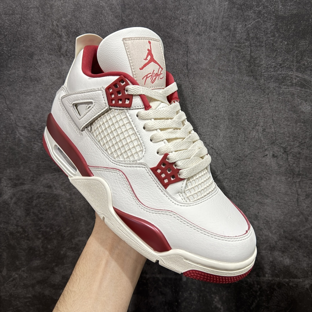 【纯原】Air Jordan AJ4 白米红情人节 HV0823-108全新升级改良 全头层软皮原鞋原楦