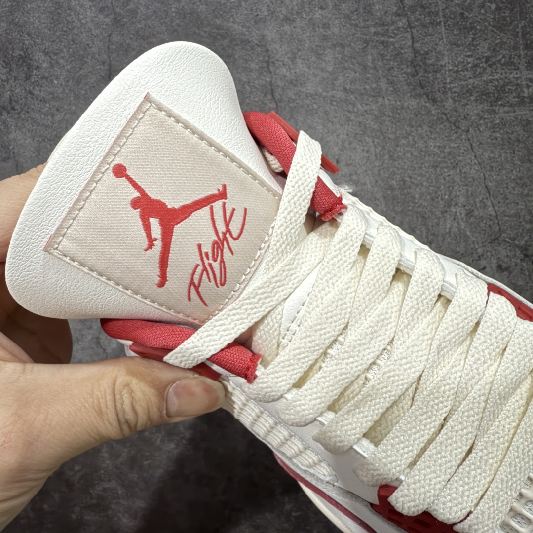 【纯原】Air Jordan AJ4 白米红情人节 HV0823-108全新升级改良 全头层软皮原鞋原楦