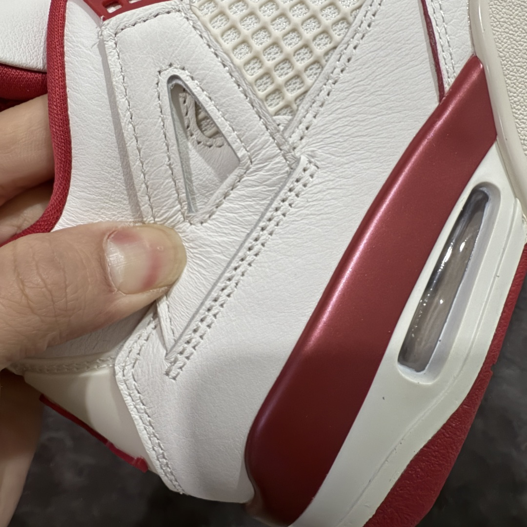 【纯原】Air Jordan AJ4 白米红情人节 HV0823-108全新升级改良 全头层软皮原鞋原楦