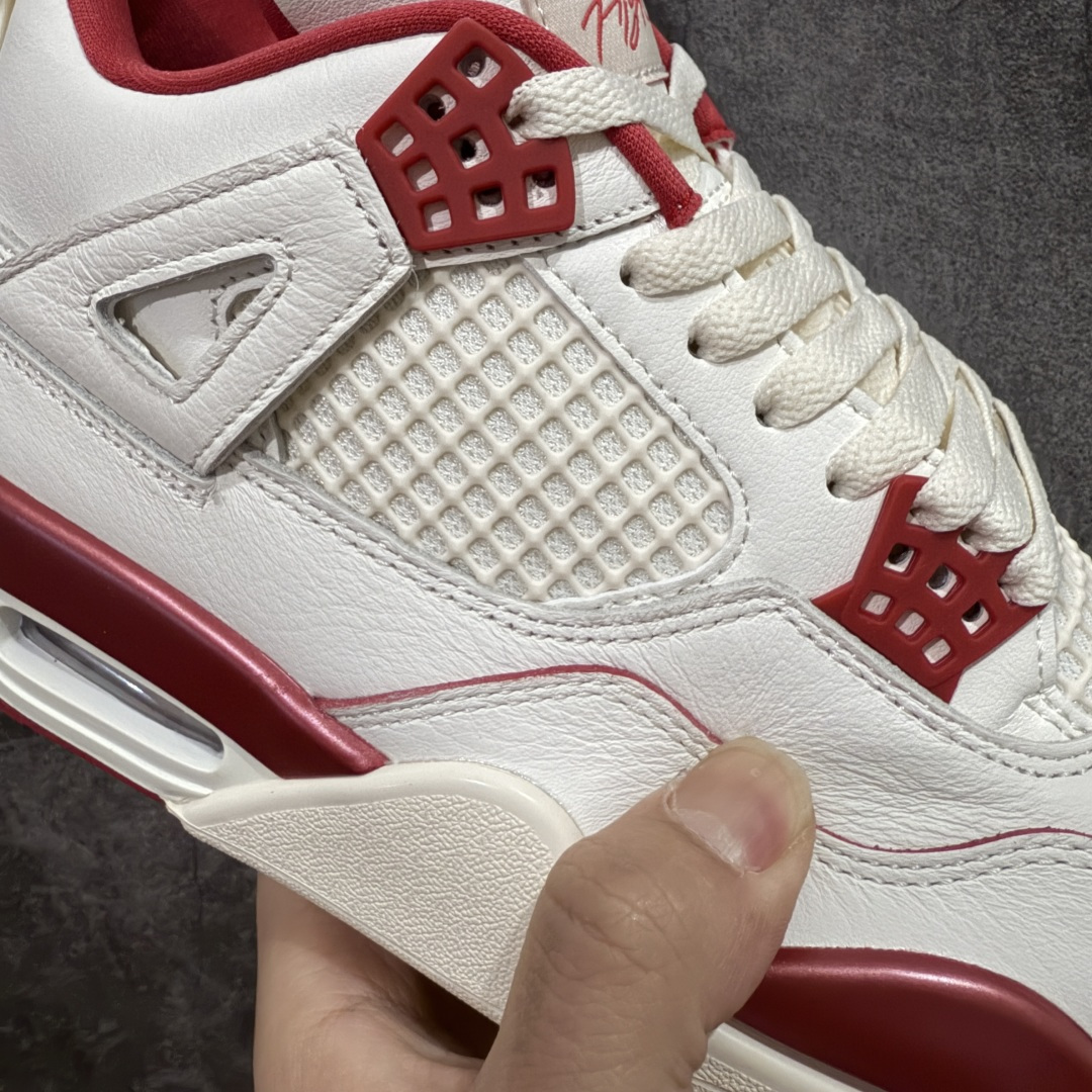 【纯原】Air Jordan AJ4 白米红情人节 HV0823-108全新升级改良 全头层软皮原鞋原楦