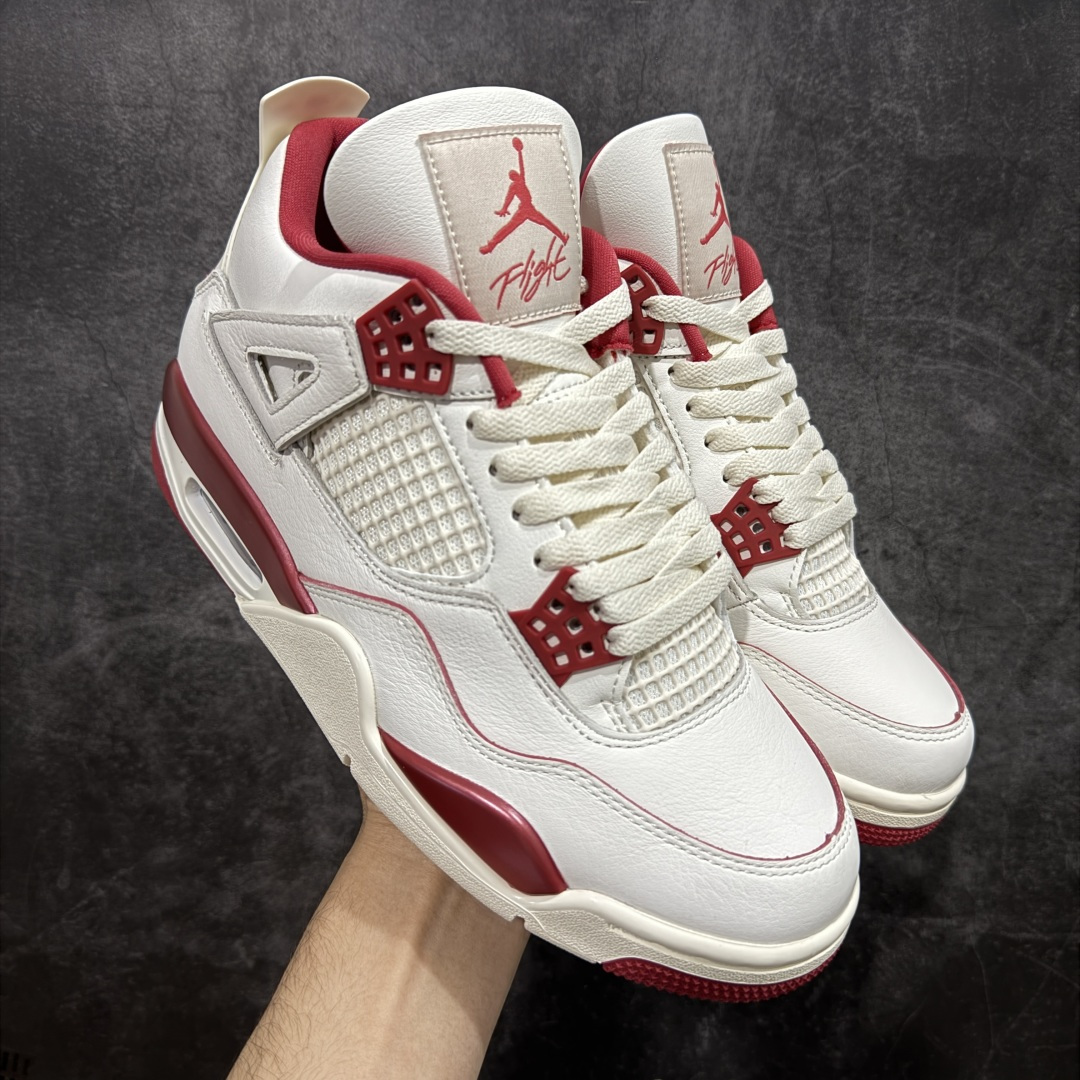 【纯原】Air Jordan AJ4 白米红情人节 HV0823-108全新升级改良 全头层软皮原鞋原楦