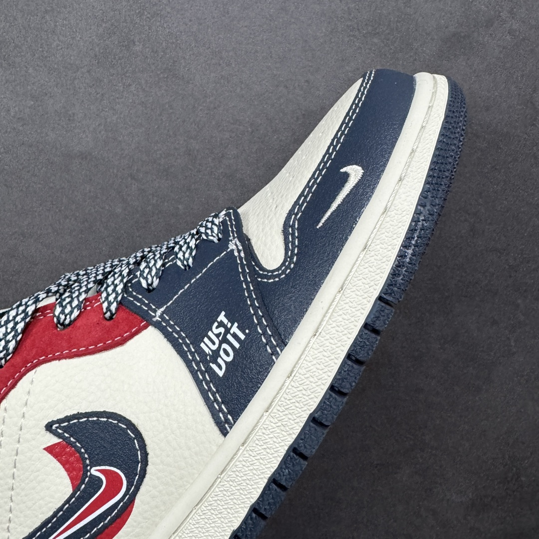 【纯原】Nike Jordan Air Jordan 1 “红蓝双勾” 高端定制 低帮 复古 减震 防滑
