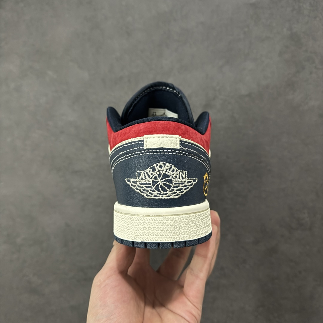 【纯原】Nike Jordan Air Jordan 1 “红蓝双勾” 高端定制 低帮 复古 减震 防滑