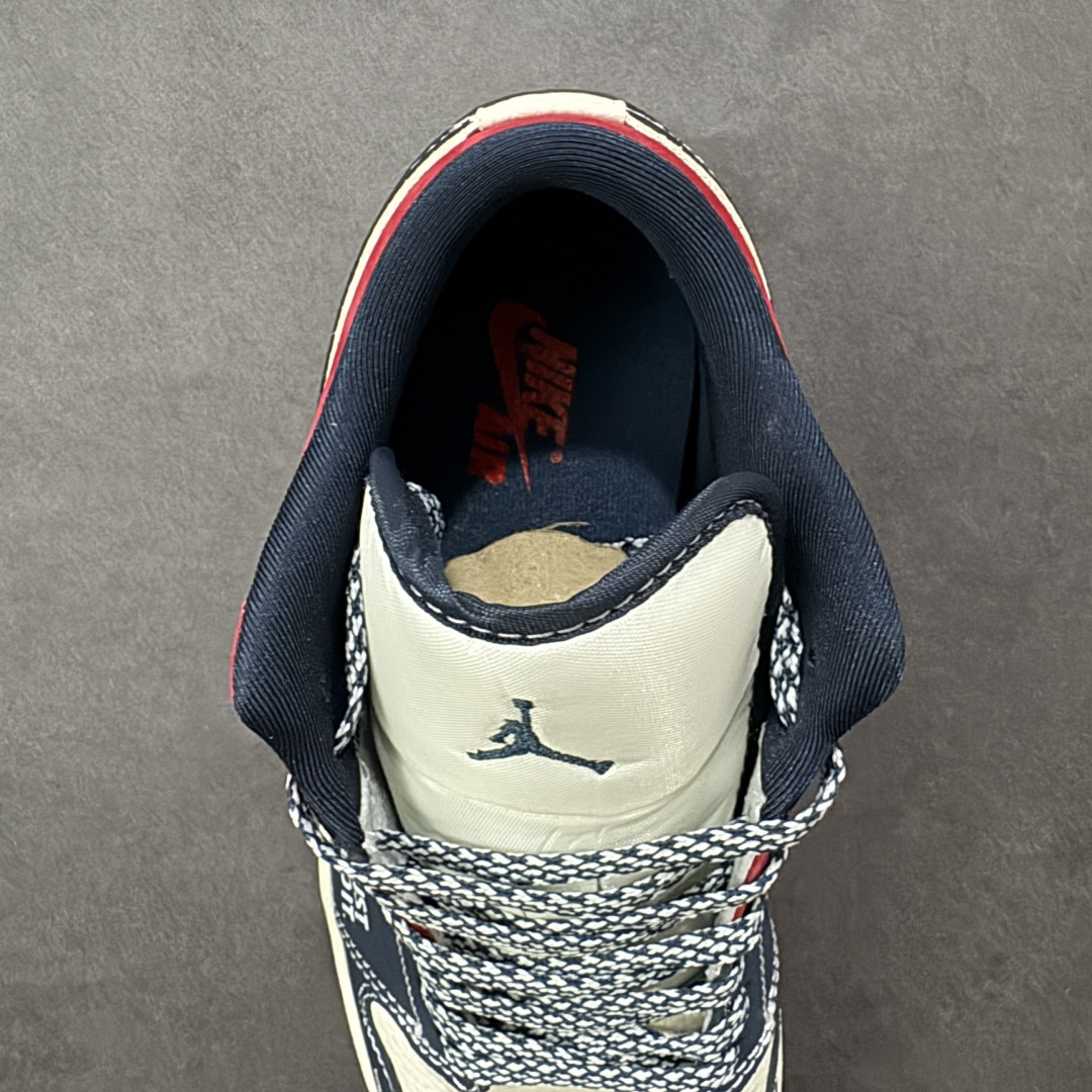 【纯原】Nike Jordan Air Jordan 1 “红蓝双勾” 高端定制 低帮 复古 减震 防滑