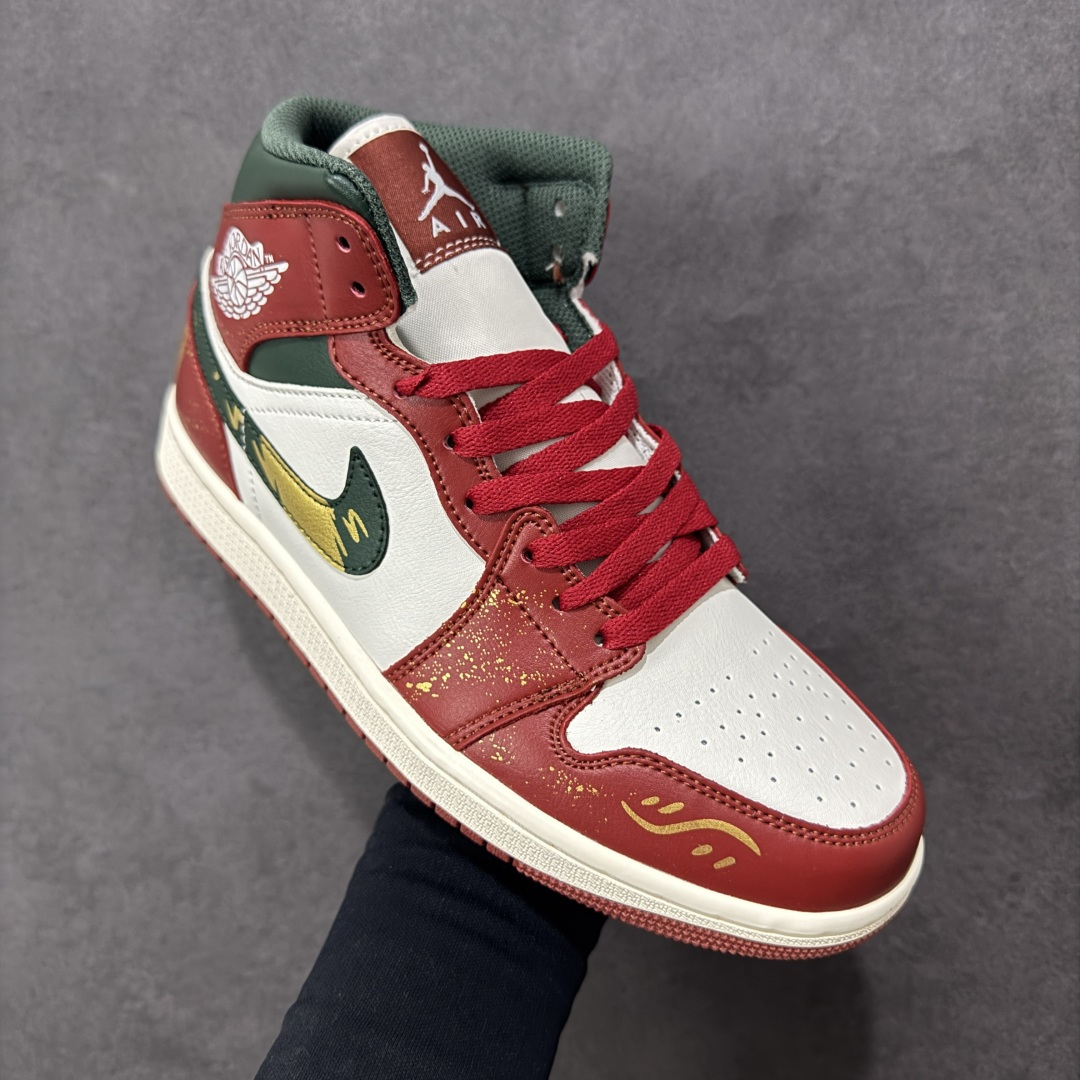 【纯原】Air Jordan 1 Mid AJ1 乔1马年限定 中邦文化休闲板鞋 DQ8426-105原