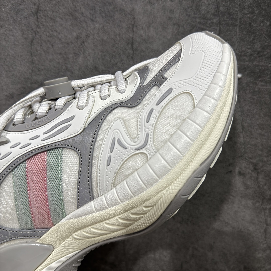 500 天花板/Goat版本Gucci Rhyton Vintage 古驰皮革角状复古老爹休闲运动慢跑鞋