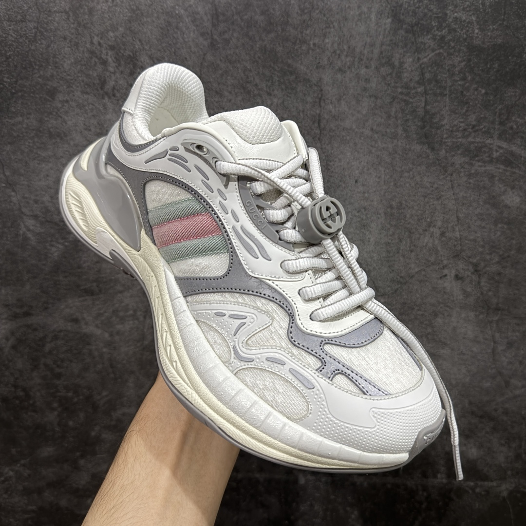 500 天花板/Goat版本Gucci Rhyton Vintage 古驰皮革角状复古老爹休闲运动慢跑鞋