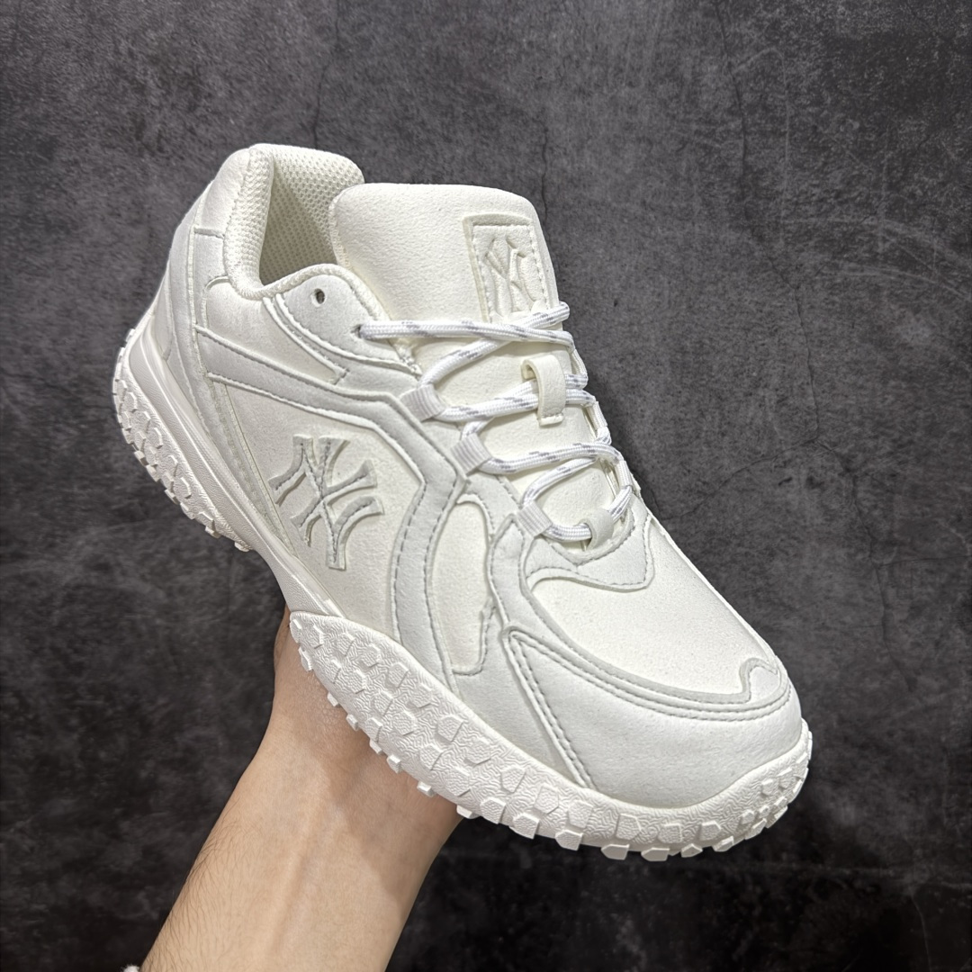 【纯原】MLB 纽约洋基队 双鞋带 轻量运动百搭 豆豆薄底鞋 防滑轻便 低帮 板鞋 男女同款 MLB官方